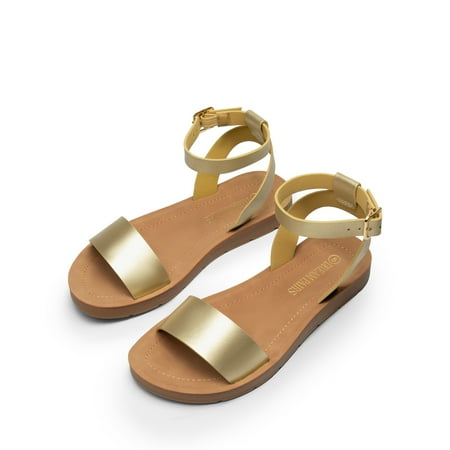 

Women s Casual Ankle Strap Buckle Flat Sandals