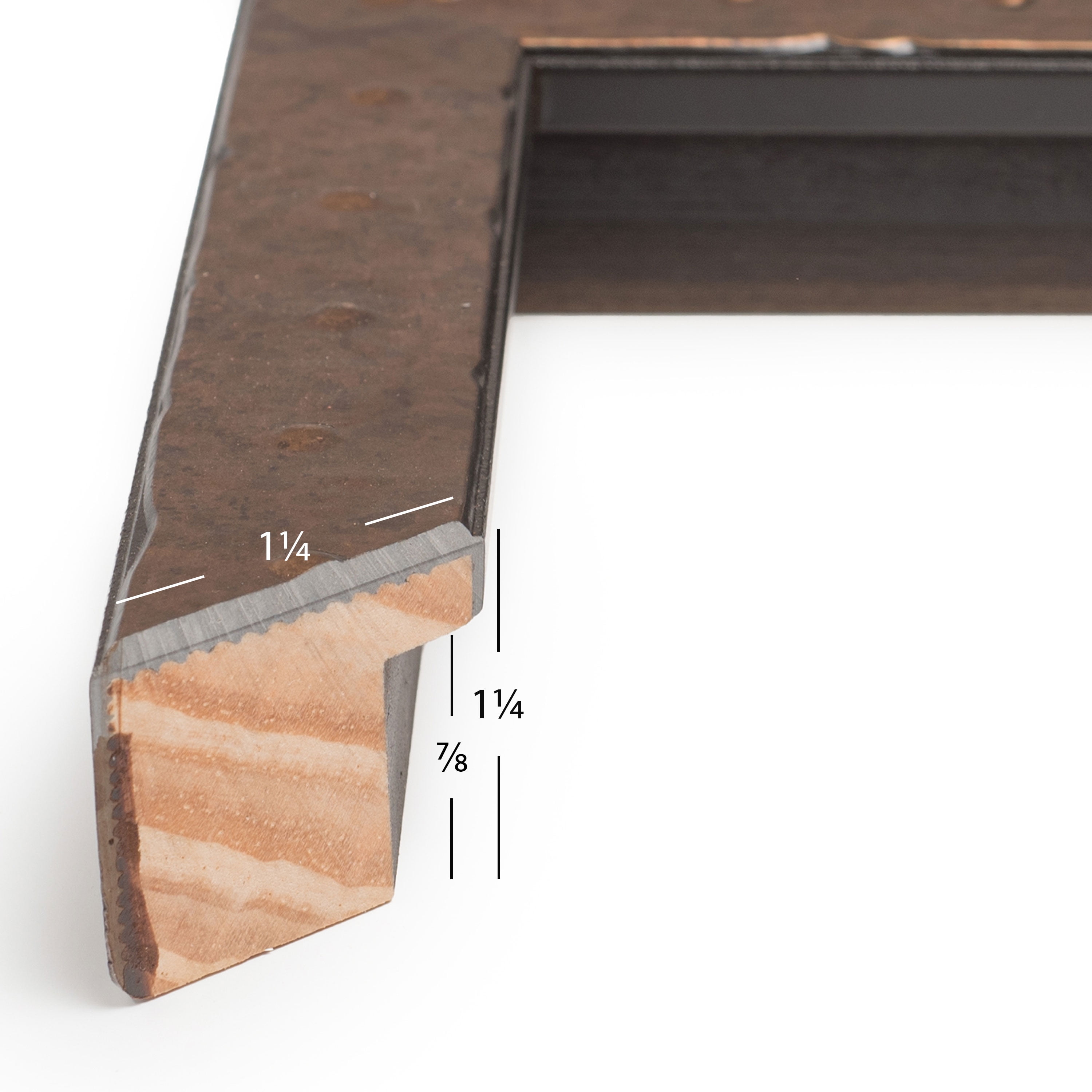 Craig Frames Rivet, 18x24 Picture Frame, Tarnished Gold