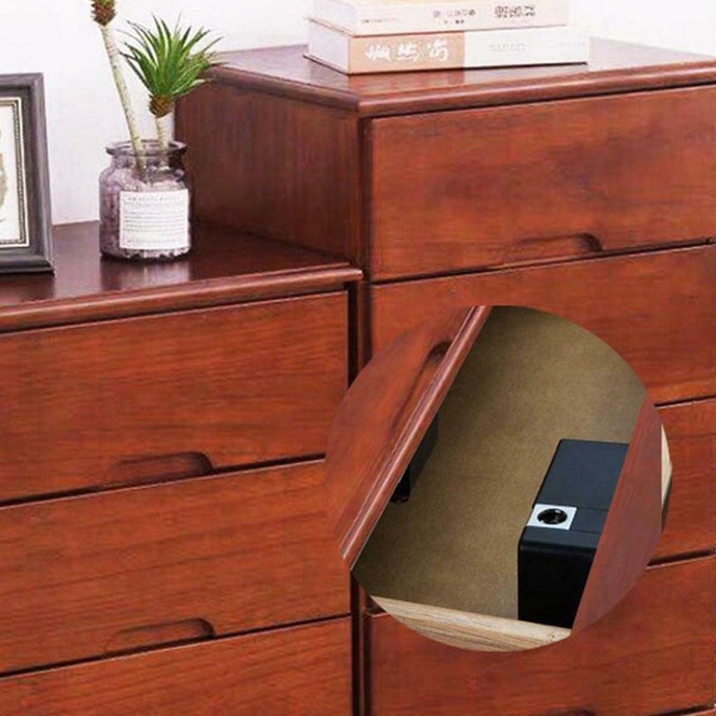 Pedty 1 Set Of Hidden Drawer Locks (1 X Lock Body, 1 X Lock, 2 X Cards, 2 X Keychains, 1,Drawer Induction DIY Hidden Wardrobe RFID Cabinet Lock Digital Smart Tools & Home Improvement