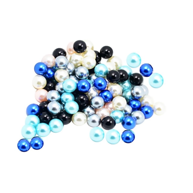 KLKCMS 100 Pcs Perles Rondes en Fausses Perles Sans Trou Accessoire de Bijou 10 mm