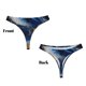 thumbnail image 3 of Balery Navy Blue Marble Tangas de Algodón para Mujer con Estampado – Ropa Interior Sexy, Transpirable, G-string-Large, 3 of 6