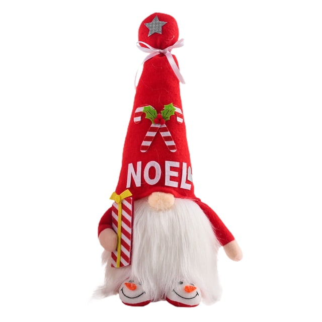 Navidad Muñeco Sin Rostro Rudolph Juguete De Peluche Para La Habitación Del Hogar Decoración Del Árbol De Navidad Gnomo De Navidad Con Luz Minnieouse HA040070-02
