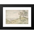 thumbnail image 2 of Circle of Gillis Neyts 18x13 Black Modern Framed Museum Art Print Titled - Figures on a Hill Viewing a Castle (17th&nbsp;Century), 2 of 5