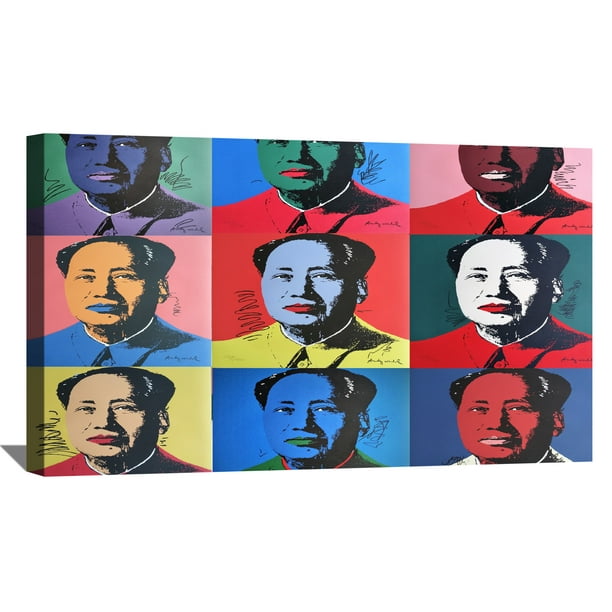 Any Warhol Pop Art Mao Painting Wall Art Framed Canvas Art For Livingroom - Walmart.com