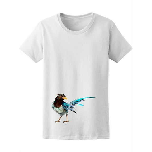 Bright Sitting Magpie Bird  T-Shirt Women -Image by Shutterstock, Female XX-Large