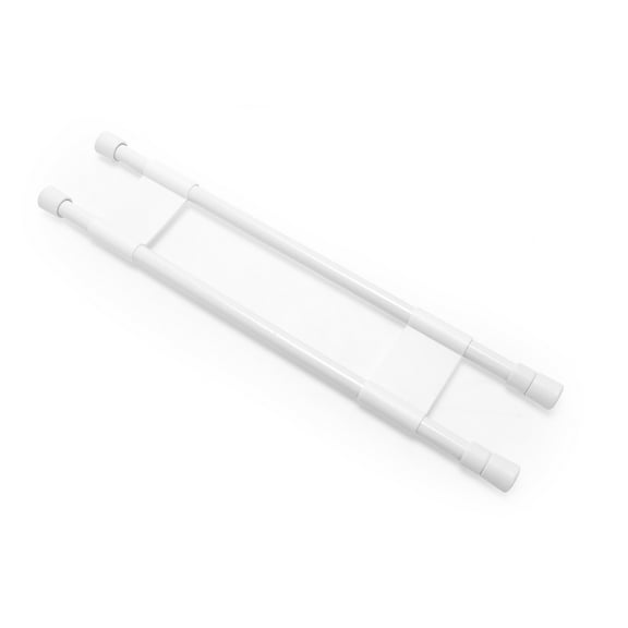 Camco 44073 16"-28" RV Refrigerator Double Bar Set, White