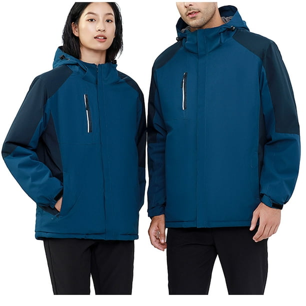 Hooded Windbreaker Jacket for Women Plus Size Winter Warm Outdoor Leisure  Charge Coat Men's And Women's Windproof And Rainproof Mountaineering Suit