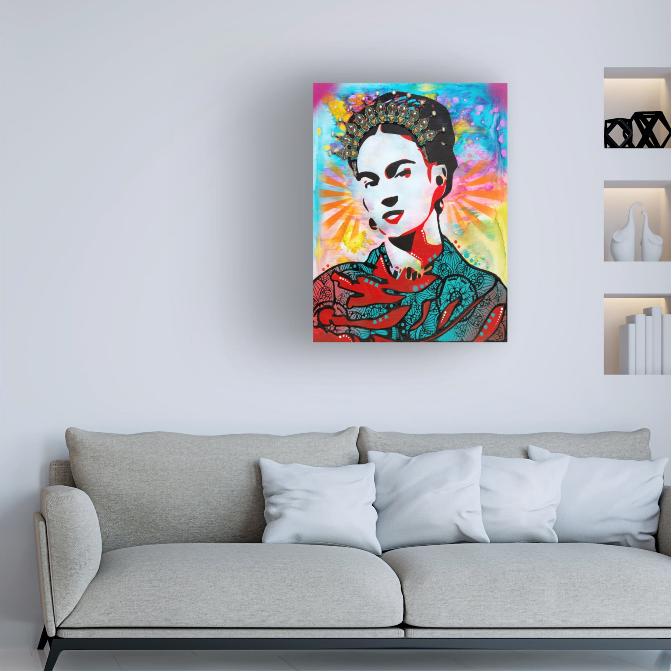 Canvas Wall Art - Dean Russo 'Kahlo' Wall Art for Living Room, Bedroom, or Office Décor by Trademark Fine Art - 24 x 32 Inches