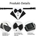 thumbnail image 2 of Bandana de esmoquin para perro, bandana formal para boda, bandana para perro, corbata ajustable, traje para mascota, pajarita, bandana para disfraces de cumpleaños y bodas, 2 of 5