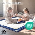 thumbnail image 4 of ODIKA 4'x6' Machine Washable Non-Slip Area Rug, Nautical Compass Rose with Marine Symbols and Geometric Oceanic Lines High Traffic Rug, Blue, 140807, 4 of 7