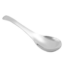 3pcs Stainless Steel Spoon Meal Spoon Soup Spoon Rice Spoon Thickening Spoon Tableware Food Serving Spoons (Large Size)