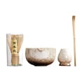 thumbnail image 1 of Kit de cerámica de té de matcha, regalo de matcha para amantes del té, batidor de batidora, del té de té Ceremonía de té con 4 piezas blancas, 1 of 9