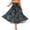 Patterned5, variant on SWSMCLT Summer Beach Coverup Maxi Skirt for Women Halter Top Midi Dresses Black Charcoal Long Length Spring Casual Hippie Boho Print Shirred Waist Navy Blue Patterned1 Small-Large