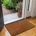 thumbnail image 2 of Orange and Black Checkered Pattern Door Rugs,Washable Non Slip Door Mats Indoor,Decorative Door Mats,Entry Mat Indoor for Entrance,Bedroom,Kitchen,Bathroom,30"x17", 2 of 6