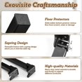 thumbnail image 3 of Lunfar (20CM) Set of 4 Folding Table Legs, Foldable Table Legs, Practical Black Furniture Legs, Metal Furniture Legs, Replacement Legs for Table Bed Sofa, 3 of 5