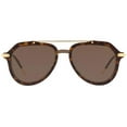 thumbnail image 3 of Dolce & Gabbana DG 4354 Plastic Unisex Square Polarized Sunglasses Havana 61mm Adult, 3 of 4