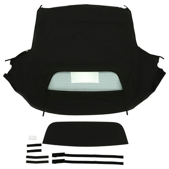 For Honda S2000 1999-2009 2002 Convertible Soft Top & Heated Glass Window Black