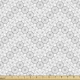 thumbnail image 1 of Minimalist Fabric by the Yard, Futuristic Geometric Hexagons Forming Chevron Zigzags with Polygons Triangles, Decorative Upholstery Fabric for Sofas and Home Accents, 1 Yard, Grey White by Ambesonne, 1 of 4