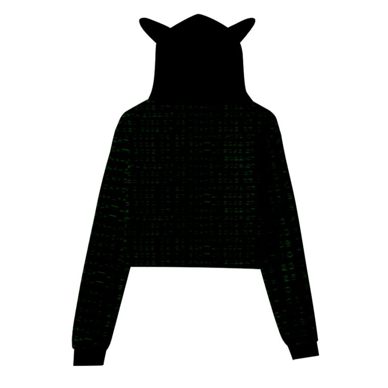 Crop top online cat hoodie