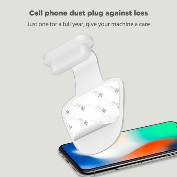 Peggybuy Silicone Phone Charging Port Dust Plug for iPhone Anti-lost Dustproof Cap Cover