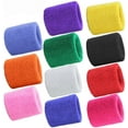thumbnail image 7 of STONCEL 12 Pairs Colorful Sports Wristbands Cotton Sweatband Wristbands Wrist Sweatbands Wrist Sweat Bands for Tennis,Sport, Basketball,Gymnastics,Golf,Running (12pair，Random Color), 7 of 7