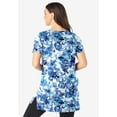 thumbnail image 2 of Roaman's Women's Plus Size Cotton Short Sleeve V-Neck Ultimate Tunic, 2 of 5