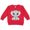 thumbnail image 2 of Inktastic Cute Gray Elephant Toddler Sweatshirt, 2 of 4