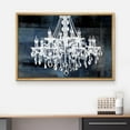 thumbnail image 3 of wall26 Framed Canvas Print Wall Art White Chandelier Silhouette on Blue Background Decorative Lights Digital Art Modern Art Chic Relax/Calm for Living Room, Bedroom, Office - 16"x24" Natura, 3 of 5