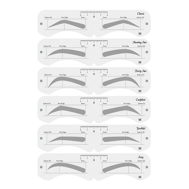 Eyebrow Stencil with Strap 6 Styles Arched Eyebrow Stencil Eyebrow