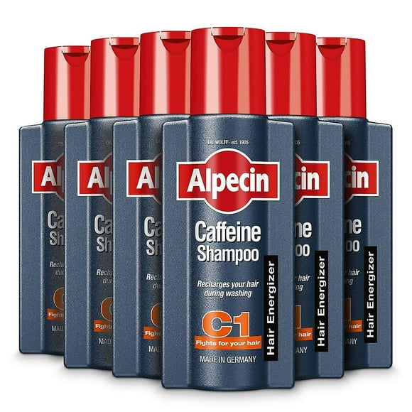 6x Alpecin Caffeine Shampoo C1 Natural Hair Growth Anti-Hair Loss Set - 250ml