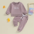 thumbnail image 2 of Okbabeha Big Sister Little Sister Matching Outfits Letter Printed Long Sleeve Sweatshirt Toddler Fall Winter Cute Clothes, 2 of 7