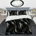 thumbnail image 2 of Designart "Luxurious Black And Gold Allure V" Glam Bedding Covert Set - Glam Bed Set With 1 Sham, 2 of 5