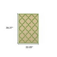 thumbnail image 4 of 2' X 4' Sand Geometric Stain Resistant Indoor Outdoor Area Rug - 6' x 7', 4 of 5