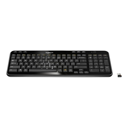 Logitech - K360 Full-size Wireless Scissor Keyboard - Black