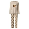 thumbnail image 4 of Bibifish Womens Pajama Set Home Comfort Animal Print Lapel Collar Short Sleeve Tops With Long Pants Elastic Waist Two Piece Sleepwear Set, 4 of 4