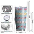 thumbnail image 6 of 20 Oz Pioneer Flower Coffee Tumbler Double Wall Insulated Stainless Steel Water Bottle | Metal Reusable Thermoses Flask with Cup Cap | Leak & Sweat Proof with Anti-Dust Lid, 6 of 7