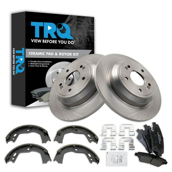 TRQ Rear Ceramic Brake Pad & Rotor Kit Fits 2010-2014 Hyundai Genesis BKA28314