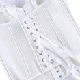 thumbnail image 7 of JGGSPWM Women's Spaghetti Strap Mesh Floral Lace Corset Tops Lace-Up Bustier Going Out Date Night Party Crop Cami Top White M, 7 of 7