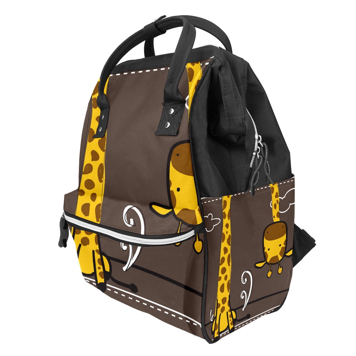Women Backpack Diaper Bag Baby Nappy Bag, Funny Cartoon Giraffe Casual Travel Back Pack, Lightweight Maternity Large Capacity Stylish Outdoor Tote Bag for Men Women Mommy Dad Baby Boy Girl