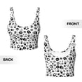 thumbnail image 6 of Goofa Black Footprints Printed Sports Bras for Women, High Impact Running Bra Workout Crop Tank Tops Longline Sports Bra Push up-Large, 6 of 9