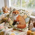 thumbnail image 5 of Wooowa 18 Inch Easter Short Lint Pillow Cover, Cute Embroidered Throw Pillowcase, Soft Plush Decor Cover, Sofa Bedroom Living Room Decor, Easter Home Indoor Festive Decoration, 5 of 6