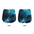 thumbnail image 3 of Gukieu Futuristic Jet Ski Adventure Print Women's Sports Shorts with Drawstring Elastic Waistband for Running, Yoga, Fitness-Small, 3 of 7