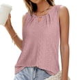 thumbnail image 4 of Texiao Women's Tank Tops Loose Fit Casual Sleeveless Tops Keyhole Neck Trendy Summer Tops Flowy Clothes Outfits 2025, 4 of 6