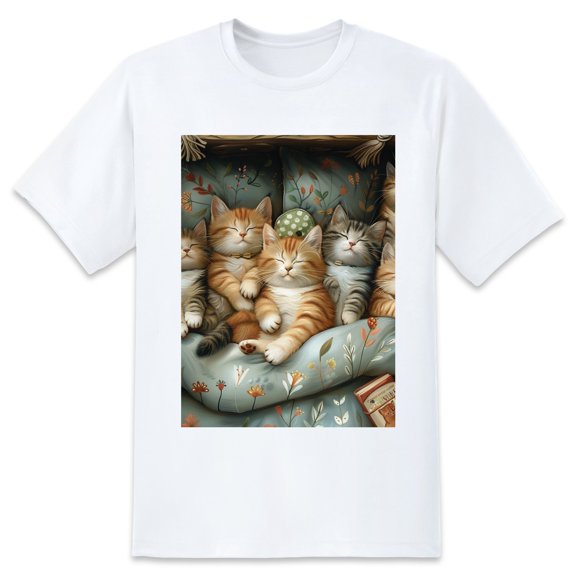 Basic Oversize Tees For WomenCat Loose Boyfriend Shirts Casual Blouse round neck