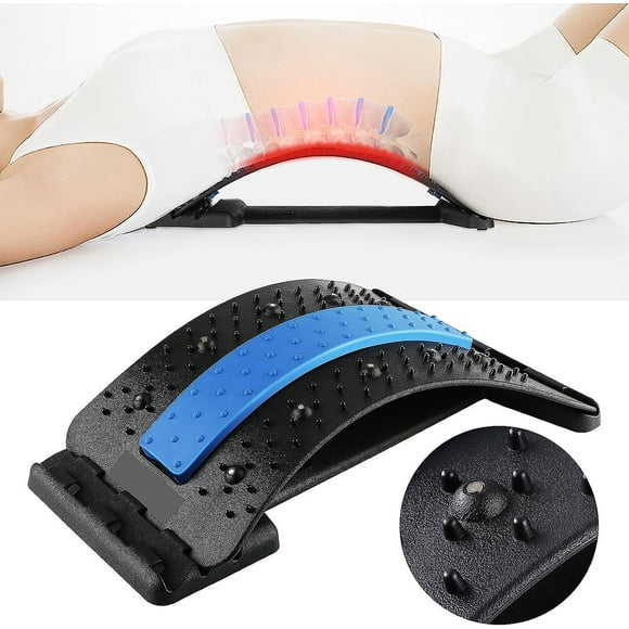 Yumcute Back Stretcher, 3 Levels Adjustable Back Stretcher, Back Massage Support With Magnetic Acupressure Points, Back Stretcher