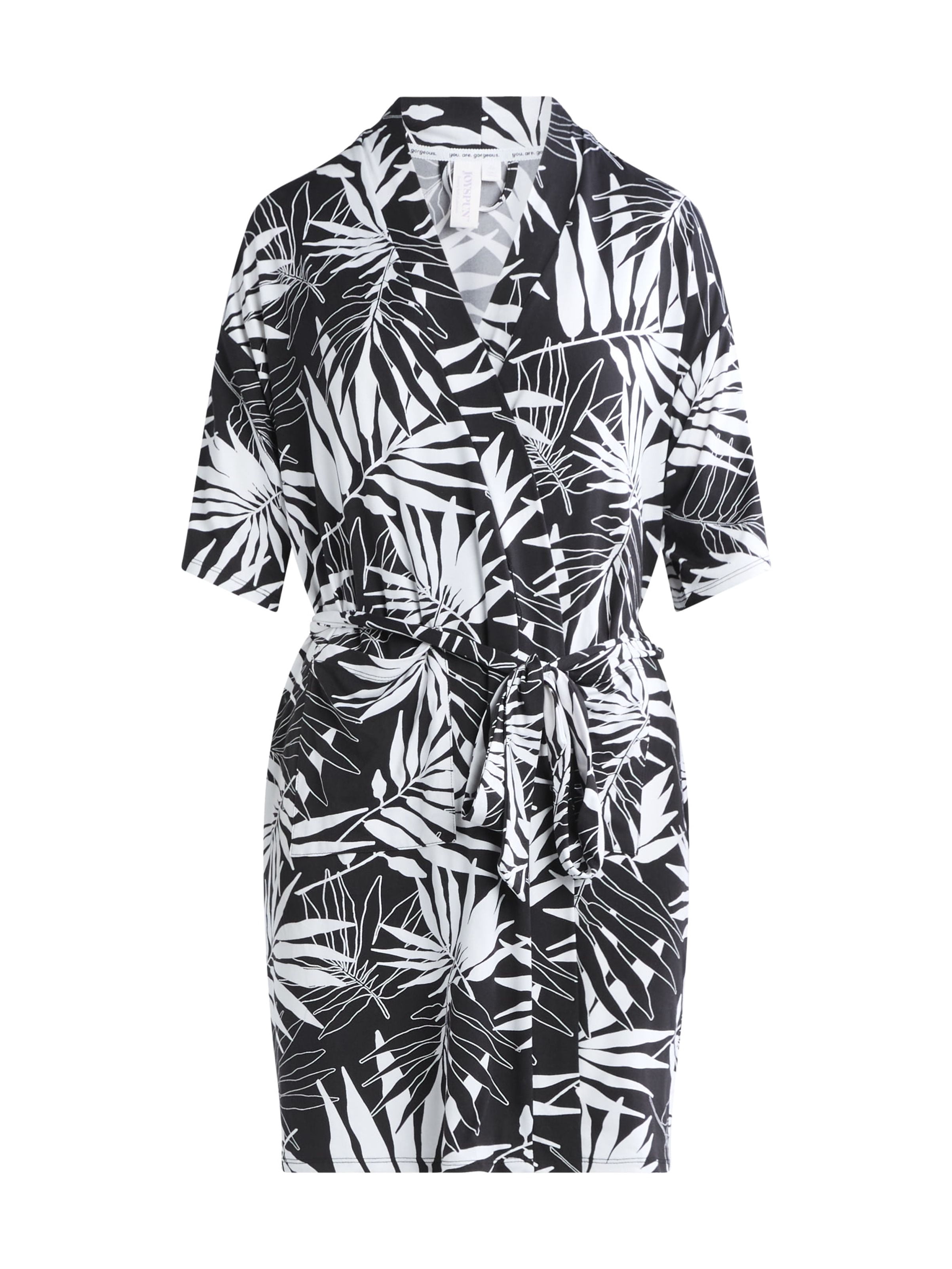 Joyspun Women’s Cami, Shorts, and Robe Travel Pajama Set, 3-Piece, Sizes S-3X
