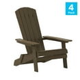 thumbnail image 5 of Flash Furniture Charlestown Folding Adirondack Chair - Mahogany - Poly Resin - Indoor/Outdoor - Weather Resistant - Set of 4, 5 of 14