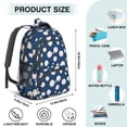 thumbnail image 5 of Baseballs Blue Pattern Backpack for School, Cute School Bag with Adjustable Shoulder Straps and Padded Back, 16.9"x12.6"x5.9", 5 of 5