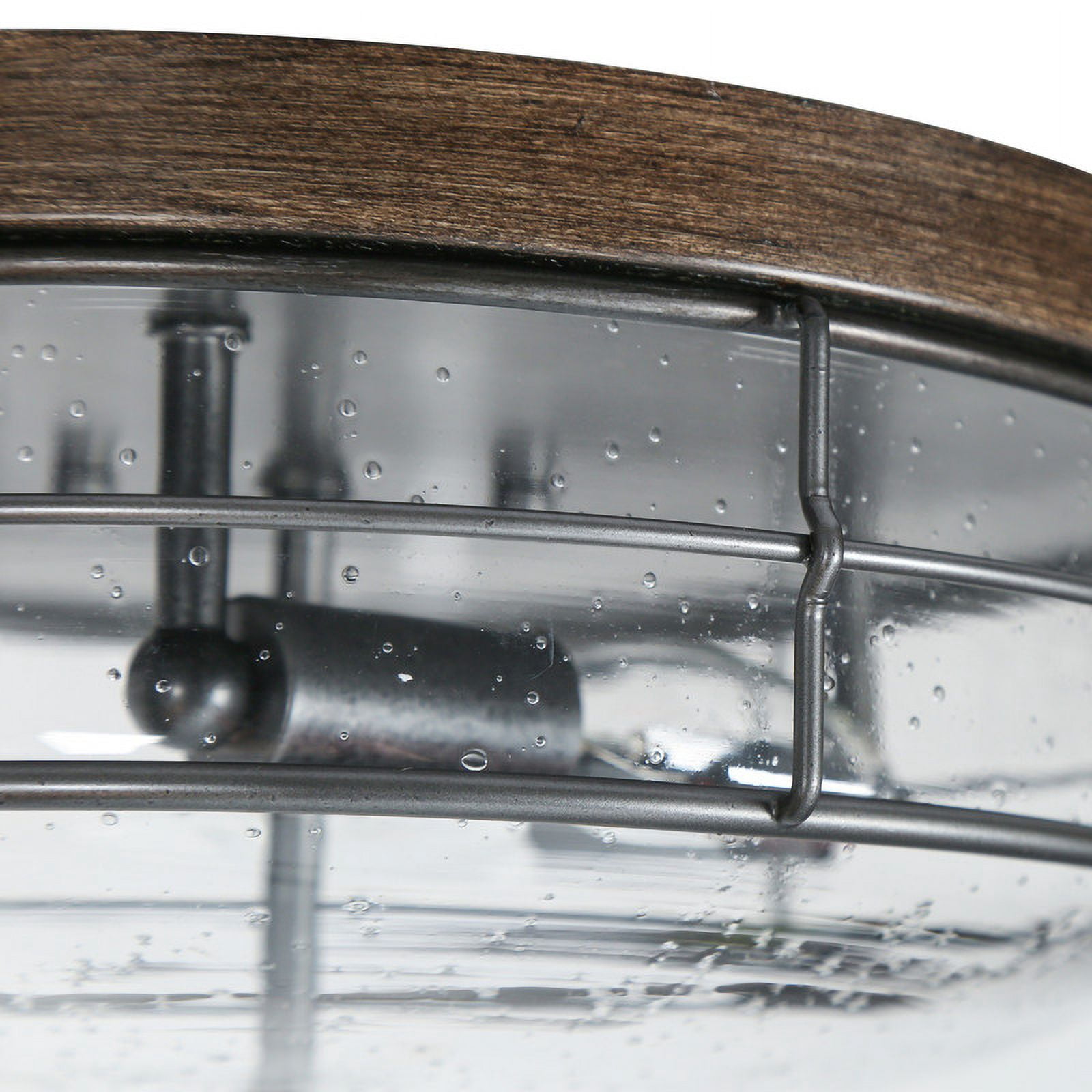 LNC Vine 3-Light 12.6-in Antique Brown LED Flush Mount Light