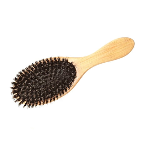 Brosse à cheveux manche en bambou naturel brosse à poils de  sanglier-statique cheveux cuir chevelu pagaie brosse à cheveux sac à gaz  peigne de Massage